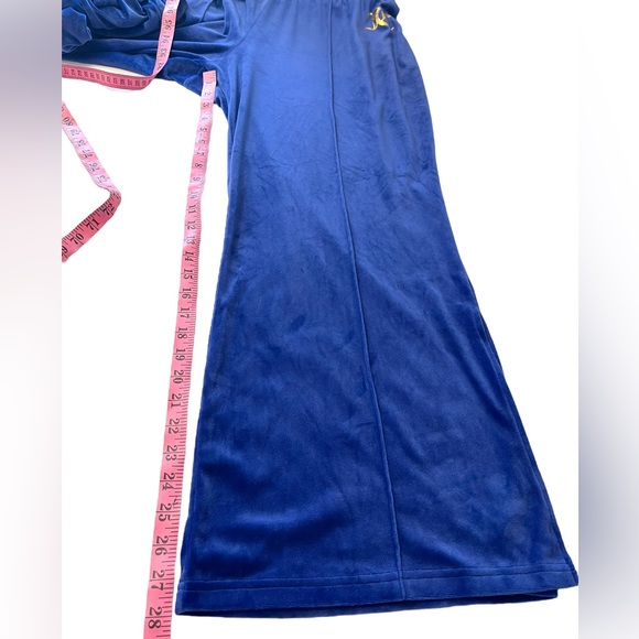 Juicy Couture Velvet Blue Slit Sides Wide Leg Pull on Sweatpants Size 1x - Picture 13 of 15